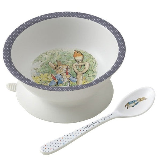 Bol con ventosa y cuchara Peter Rabbit