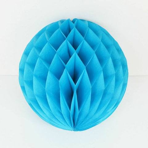 Bola nido de abeja azul / varias medidas - La Fiesta de Olivia - 1