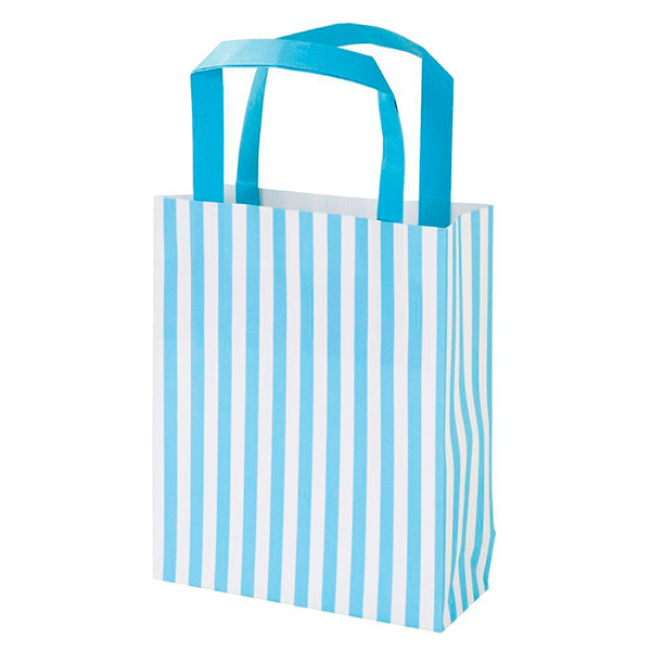 Bolsas celeste rayas / 8 uds.