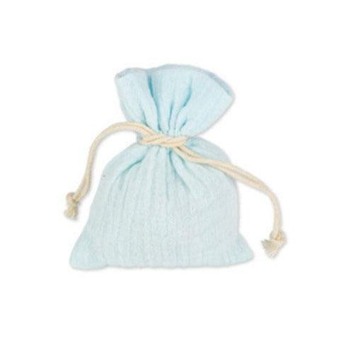 Bolsita tela para detalle celeste / 4 uds.
