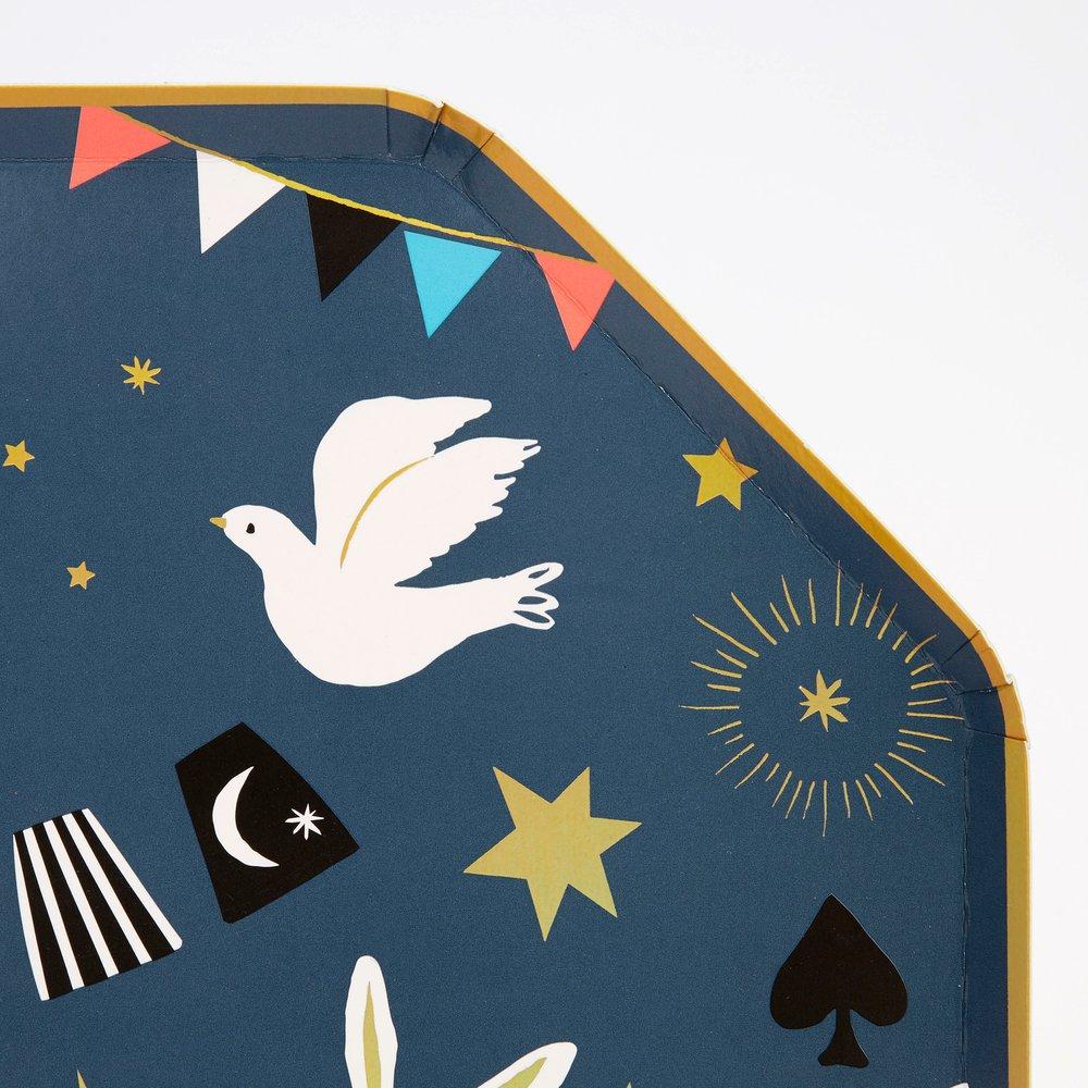 Platos fondo Magia octogonal / 8 uds.