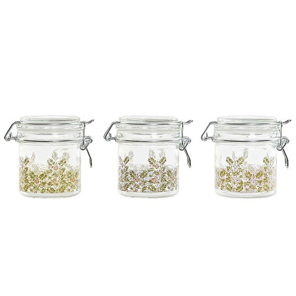 Botecito cristal S con cierre hermético flores silvestres