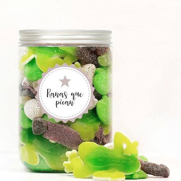 Bote mix golosinas ranas que pican