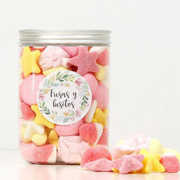 Bote mix golosinas rosa