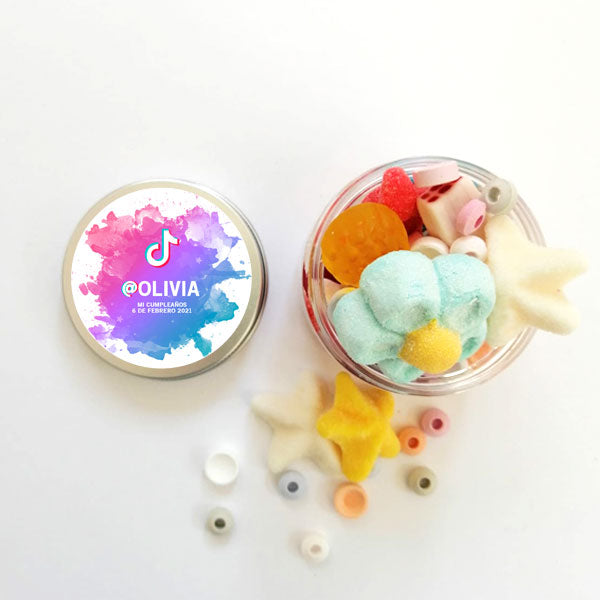 Bote Tik Tok party personalizado / 6 uds.