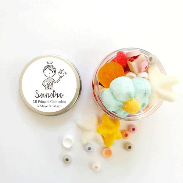 Bote niño cáliz personalizado / 6 uds.