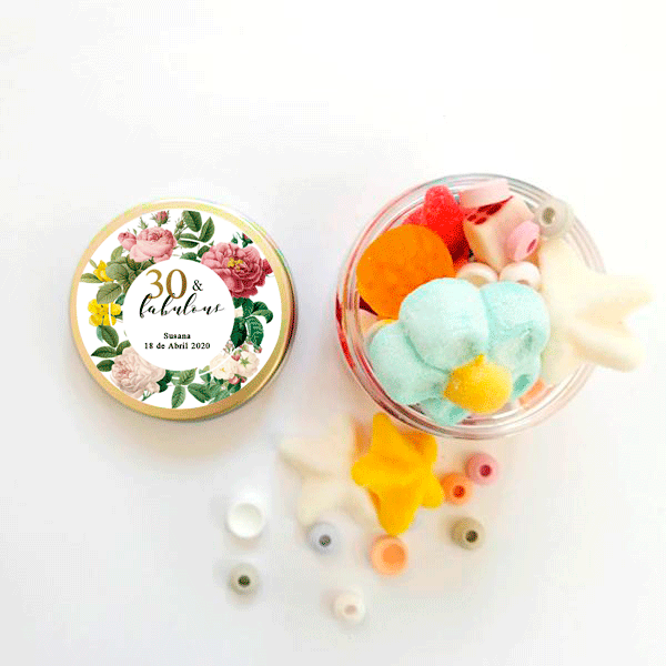 Bote etiqueta personalizada aniversario fabulous / 6 uds.