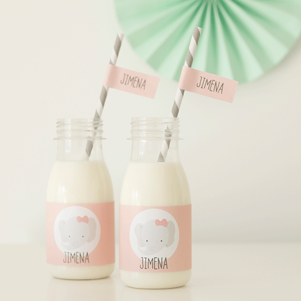 Pack imprimible elefante rosa