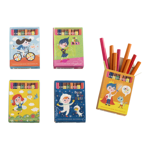 Caja de Lápices de Chocolate con leche