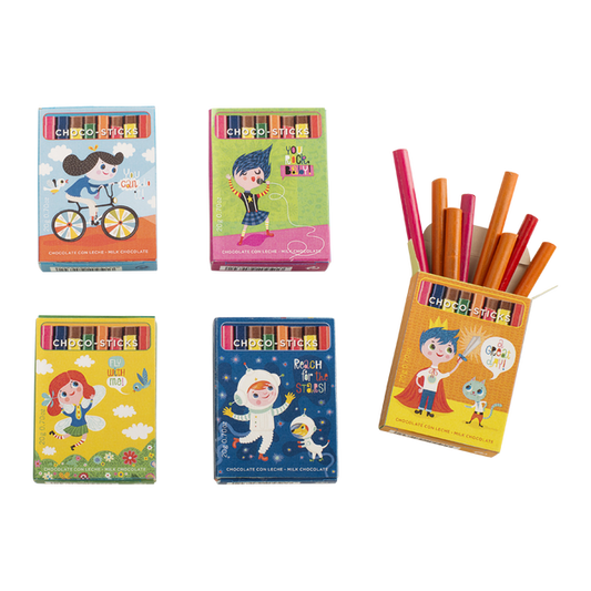 Caja de Lápices de Chocolate con leche