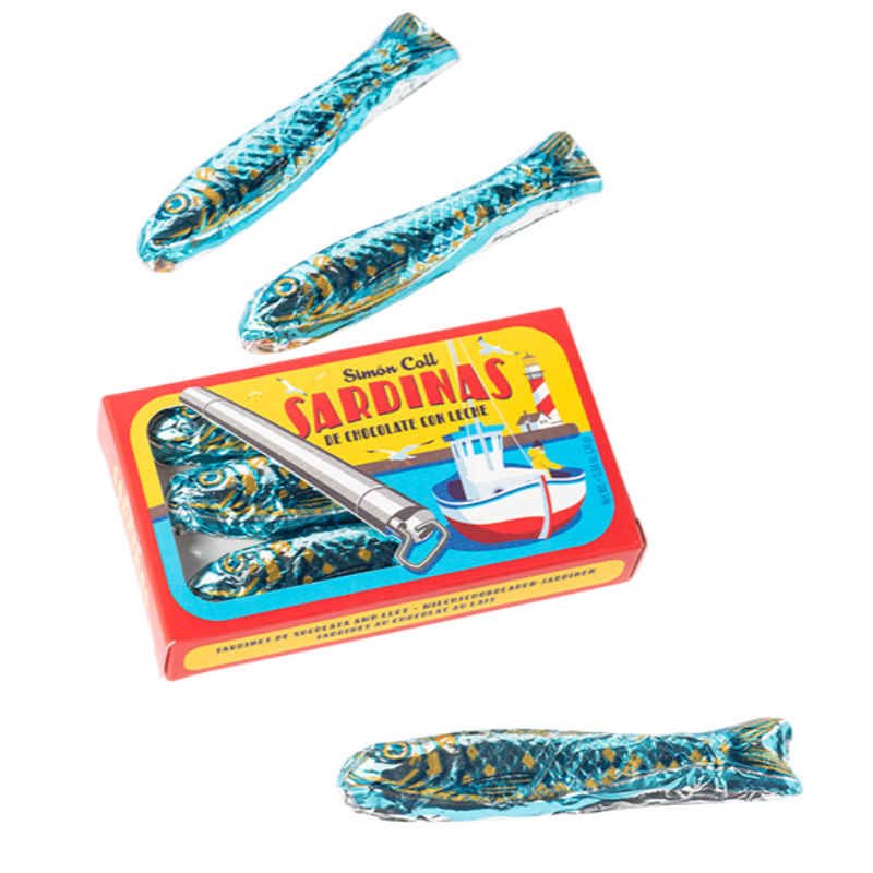 Latas Sardinas Chocolate con Leche