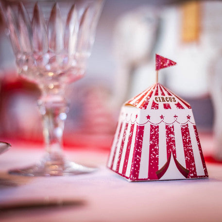 Cajitas detalle Circo Vintage / 8 uds.