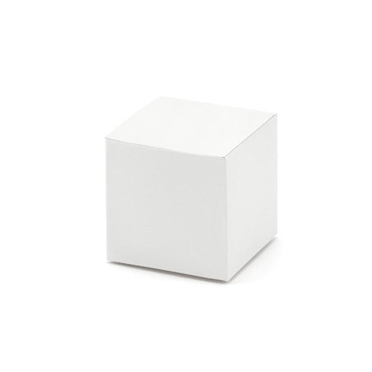 Cajita detalle cuadrada blanco / 10 uds. - La Fiesta de Olivia