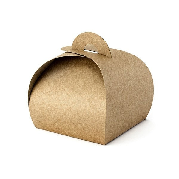 Cajita detalle Kraft con asa / 10 uds. - La Fiesta de Olivia