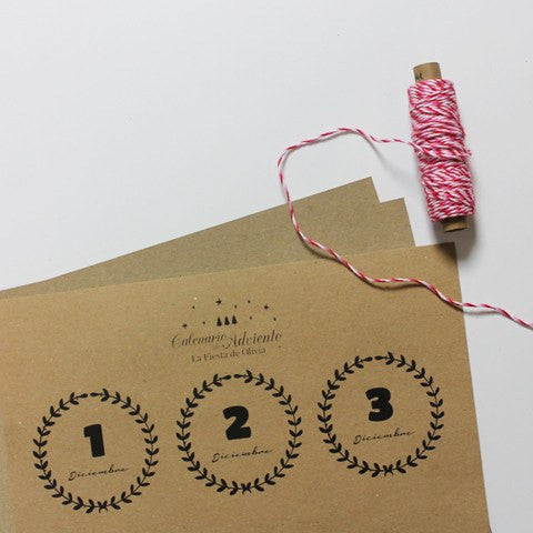Etiquetas Calendario de Adviento - La Fiesta de Olivia - 4