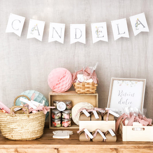 Kit candy bar segura Inicial en flor