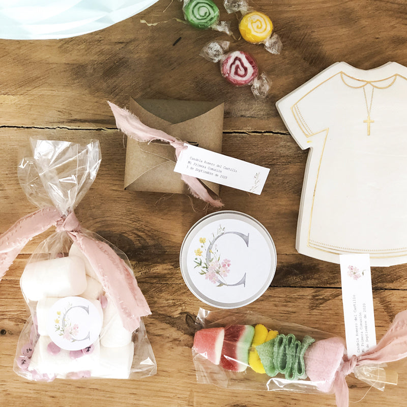 Kit candy bar segura Inicial en flor