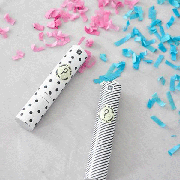 Cañón de confetti niño azul