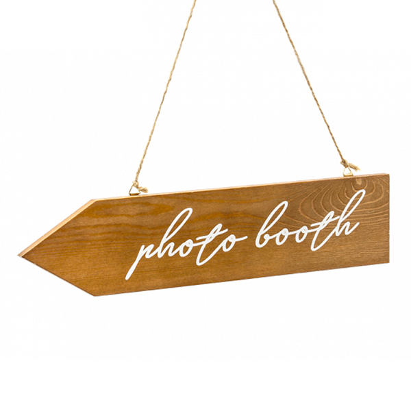 Cartel fiesta madera photo booth