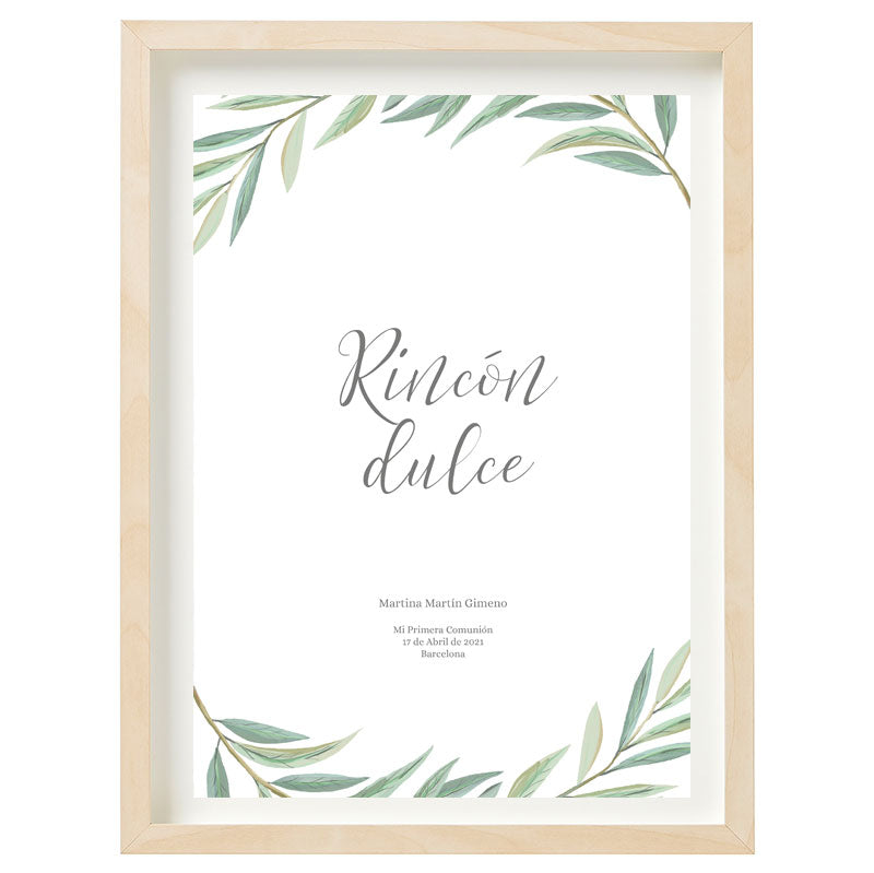 Cartel Rincón dulce personalizado Olivo