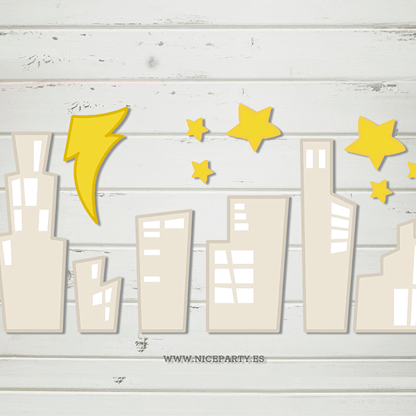 Pack imprimible super héroe pastel