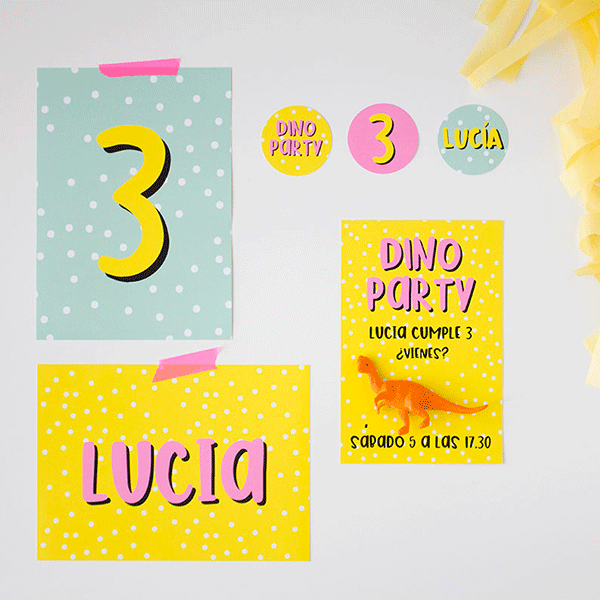 Pack imprimible Confetti neon