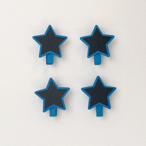 Pinza estrella azul pizarra pequeña / 8 uds. - La Fiesta de Olivia - 2