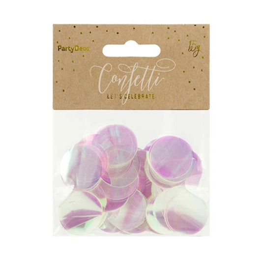 Confeti círculos iridiscente grande