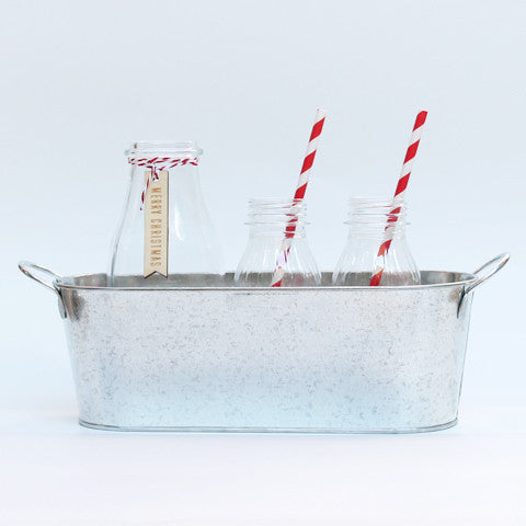 Cubo Zinc alargado Basic / 1 ud. - La Fiesta de Olivia