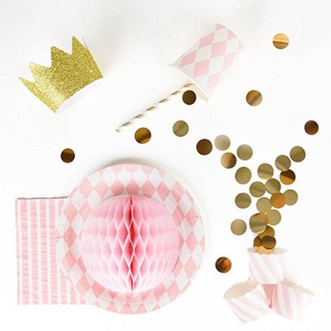 Platos rombos rosa / 8 uds. - La Fiesta de Olivia - 2