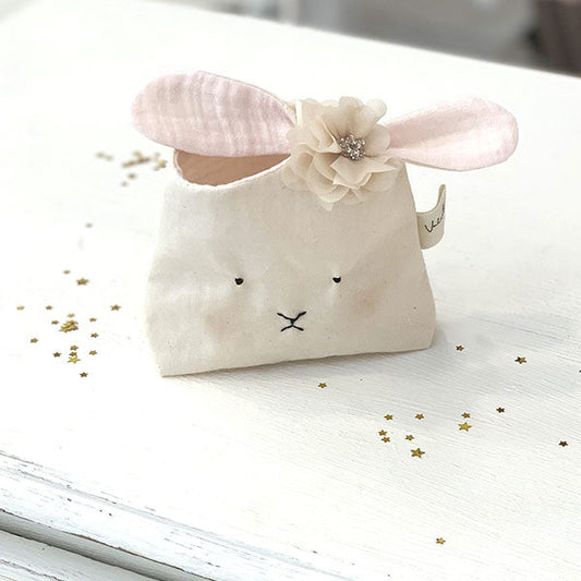 Bolsa de tela conejita y flor