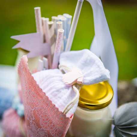 Bolsita tela para detalle blanca / 4 uds.