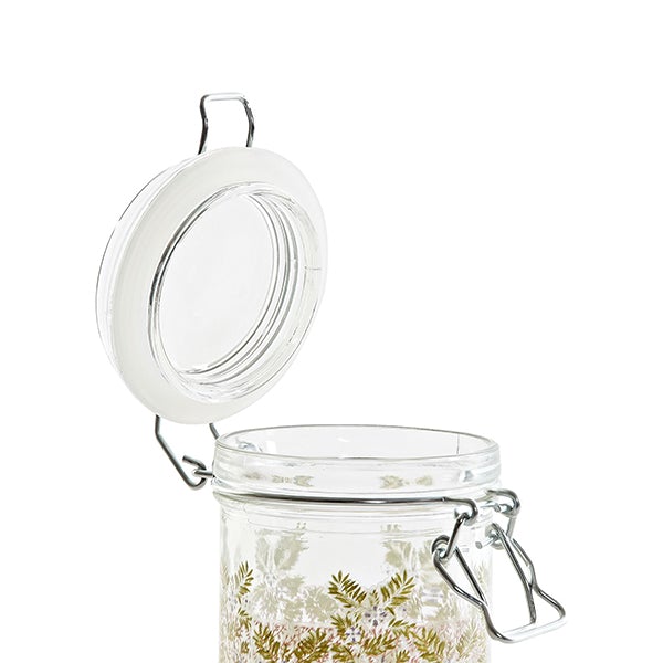 Botecito cristal M con cierre hermético flores silvestres