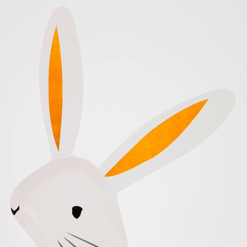 Platos conejo y chistera / 8 uds.