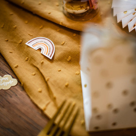 Confetti de cartón arcoíris boho / 100 uds.