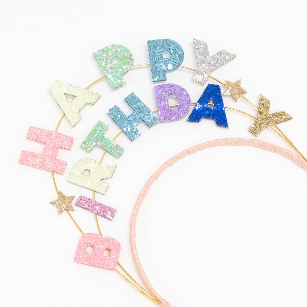 Diadema Happy Birthday Glitter