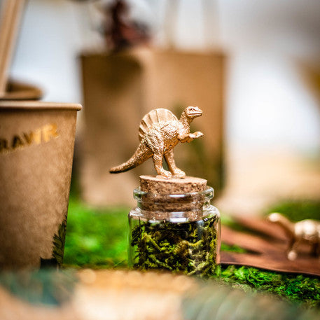 Mini dinosaurios dorado / 5 uds.