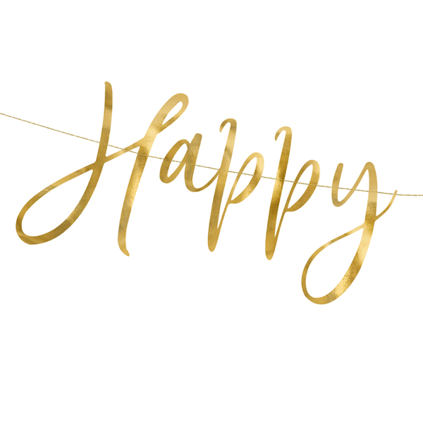 Guirnalda dorada Happy New Year