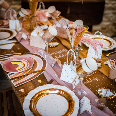 Plato arcoíris boho / 8 uds.