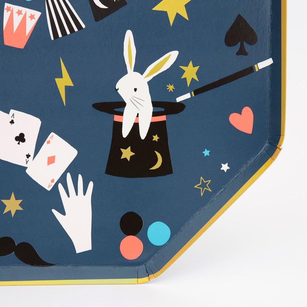 Platos fondo Magia octogonal / 8 uds.