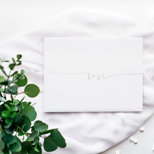 Libro de firmas Love plata