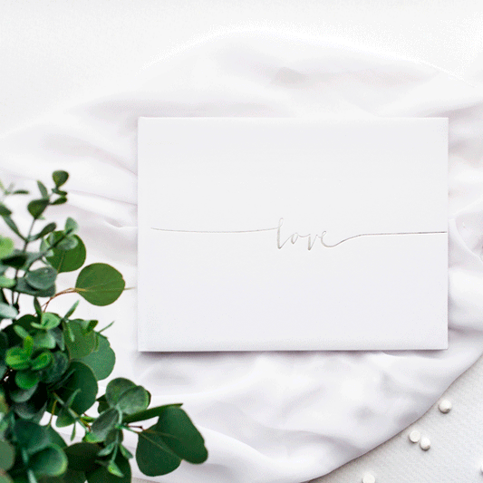 Libro de firmas Love plata