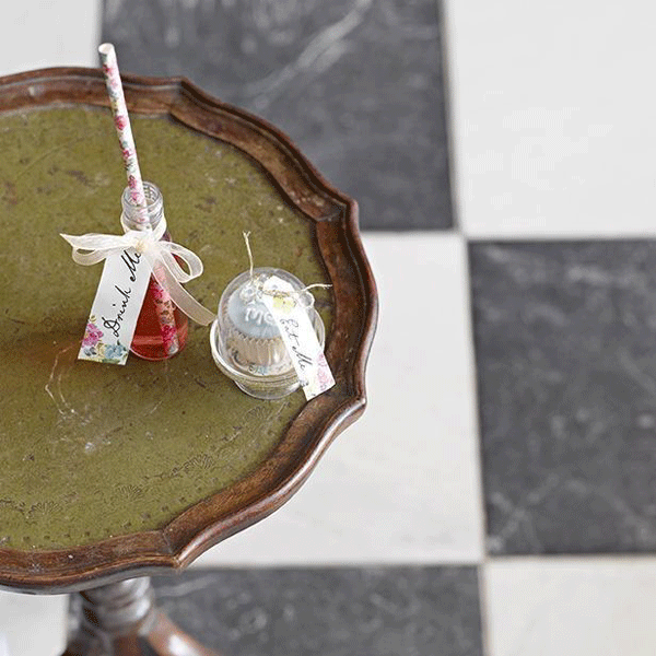 Mini botellitas drink me con pajita / 6 uds.