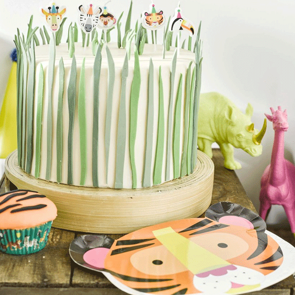 Platos caras de animales / 12 uds.