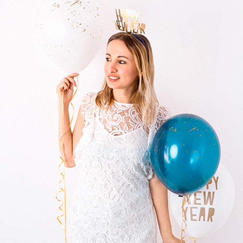 Diadema Happy New Year dorado