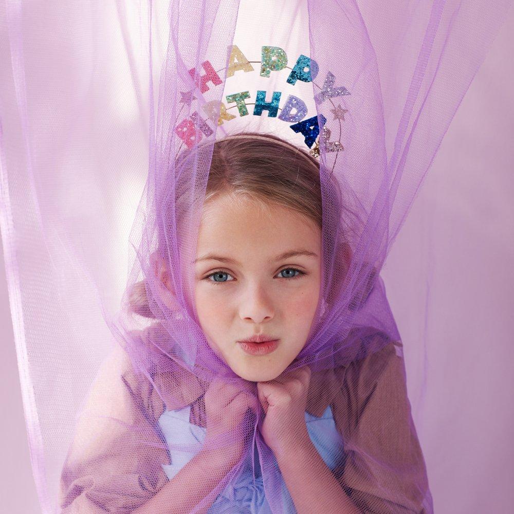 Diadema Happy Birthday Glitter