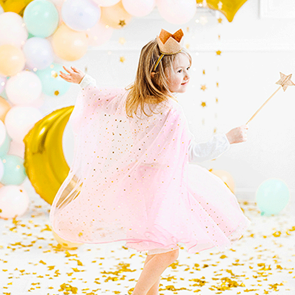 Varita estrella dorada glitter