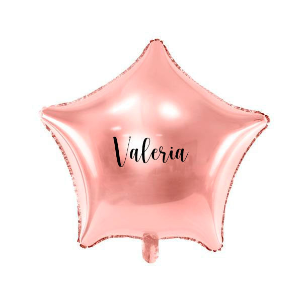 Globo Foil estrella 40 cm. hinchado con Lettering nombre <br> (solo Barcelona)
