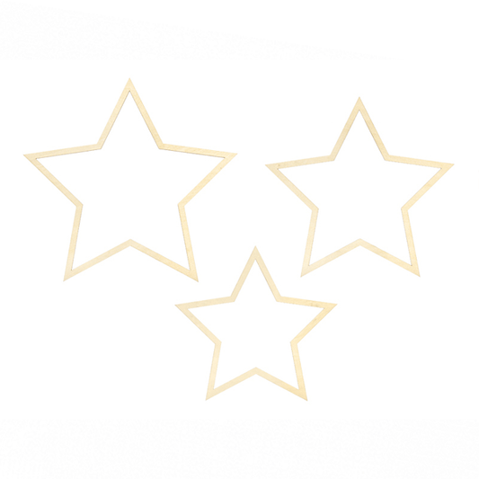Estrellas de madera decorativas