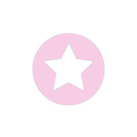 Pegatina circulo rosa estrella / 10 uds. - La Fiesta de Olivia - 1